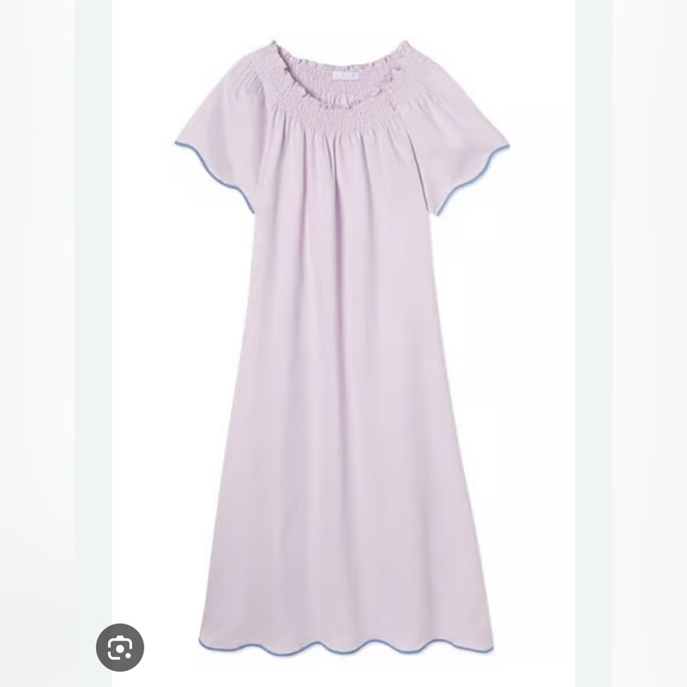 Lake Smocked Flutter Nightgown in Thistle
